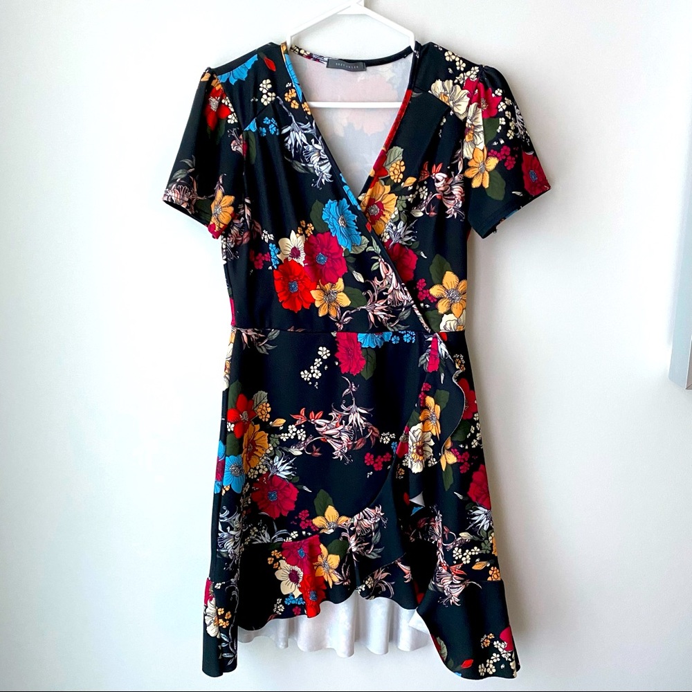 Floral Wraparound Dress
